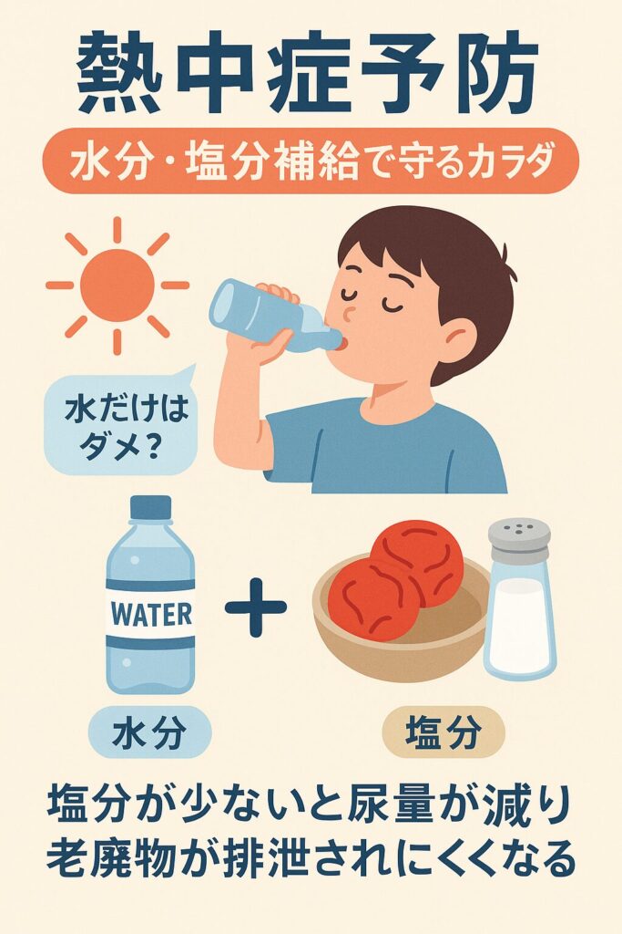 熱中症予防 水分⁺塩分補給